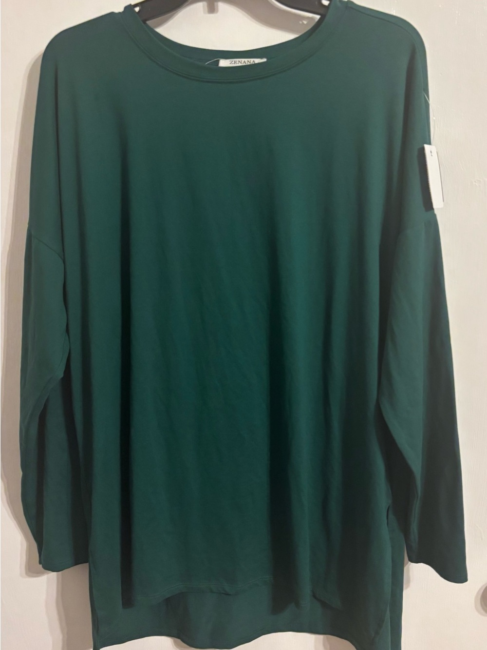 Zenana Outfitters Long-Sleeve Crewneck Shirt - Forest Green